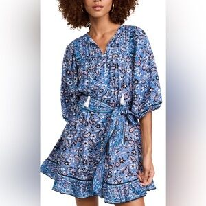 Cleobella Blue and White Patterned Blouse